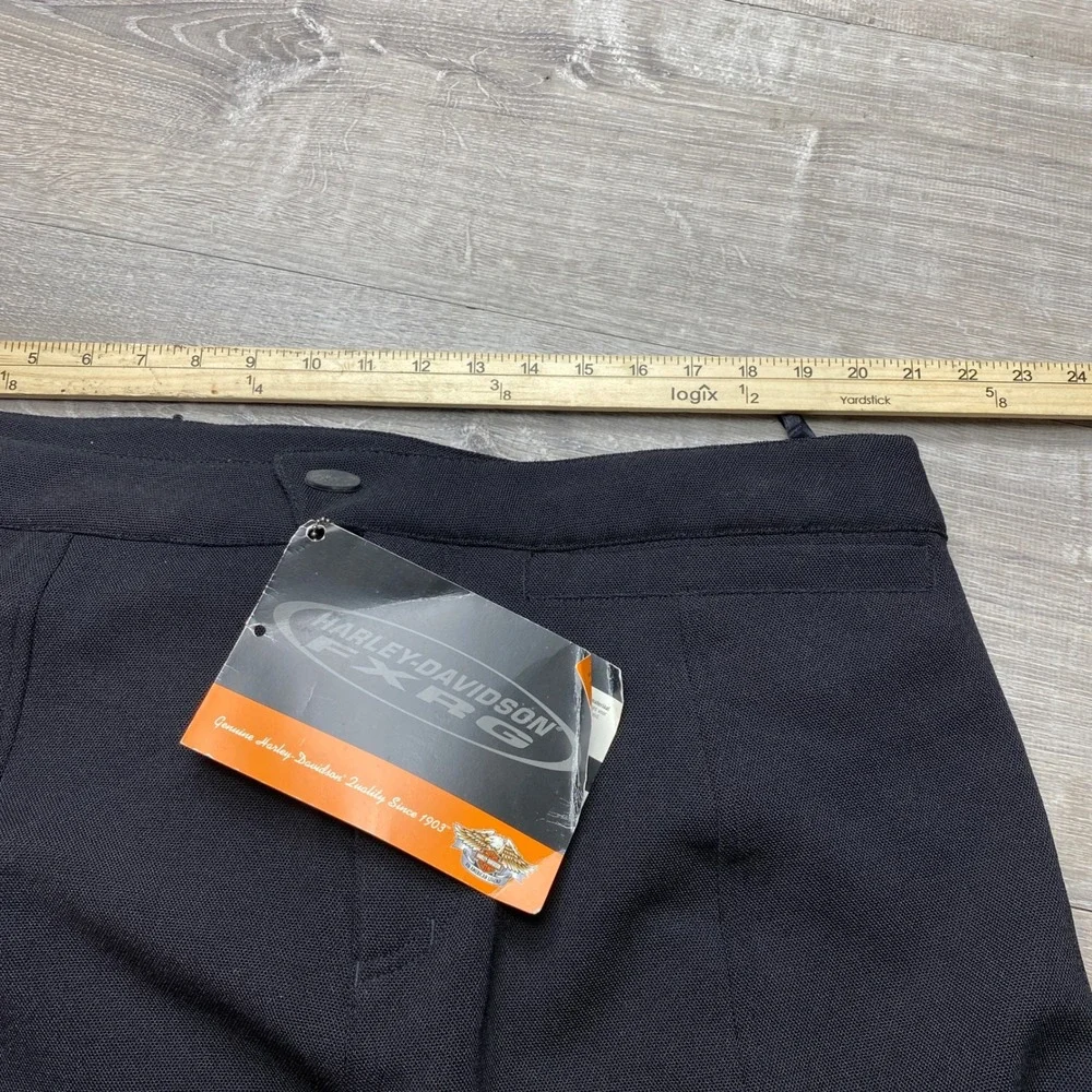 Harley-Davidson Pants FXRG Womens 24 Black Nylon Stretch Motorcycle Riding Armor